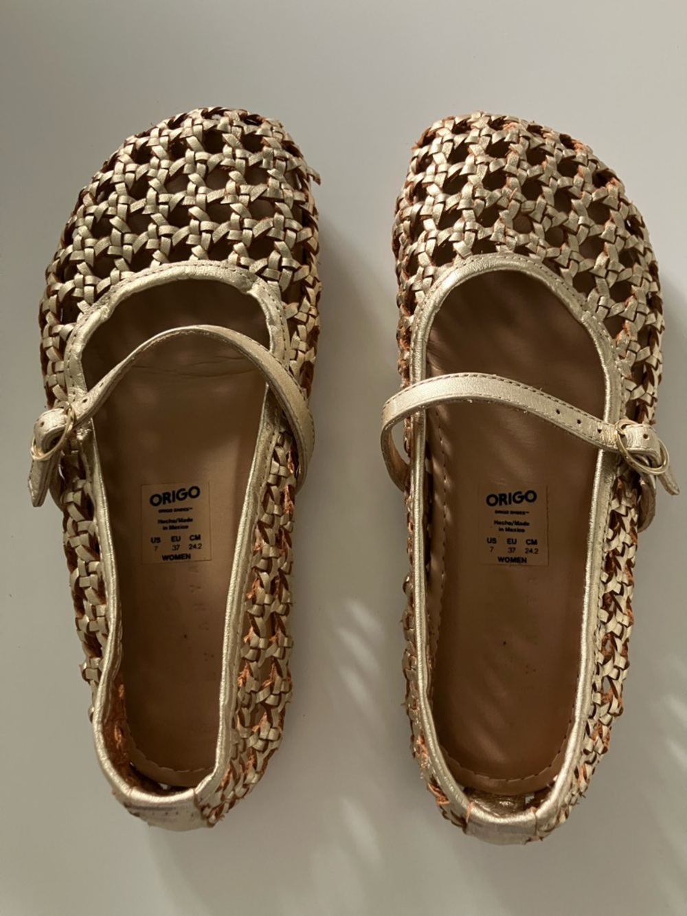 The Women's Woven Ballerina Mary Jane by Anya Origo barefoot shoes - Picture 2 of 11